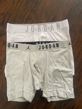 Jordan White Men’s Boxer Briefs with Logo Waistband - 2  unused was a pack of 6